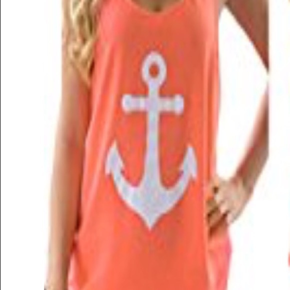 Loose Tank Top w/ Anchor Image - Picture 5 of 5